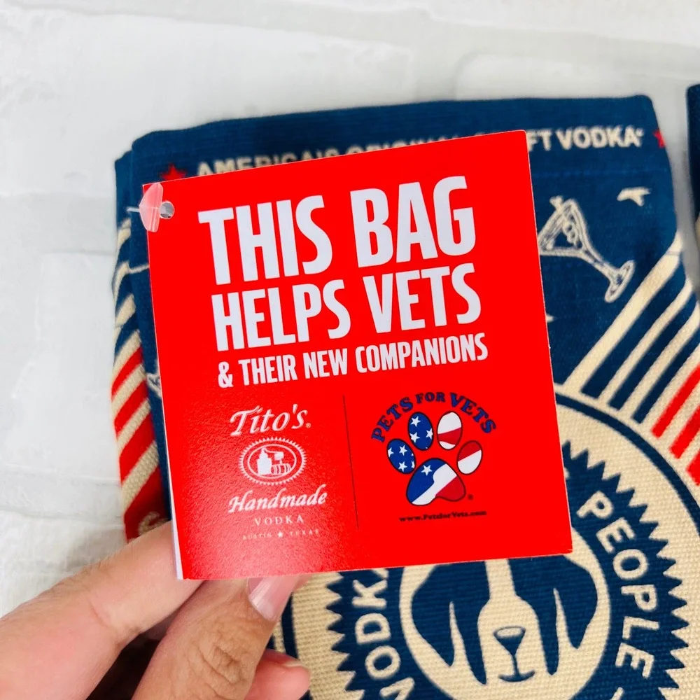 Titos Limited Edition Vodka Reusable Gift Bags‎ Dog Pets Vets Charity